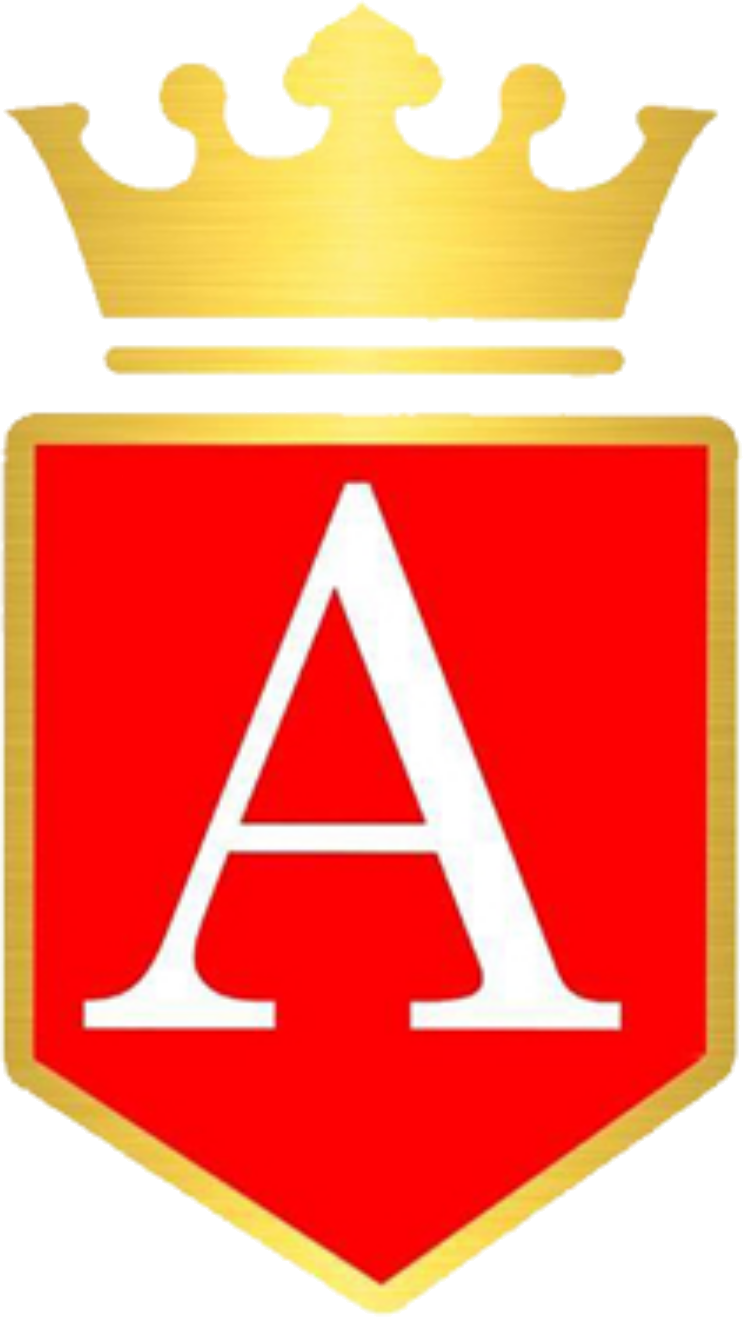 A com coroa, símbolo Alpha Case